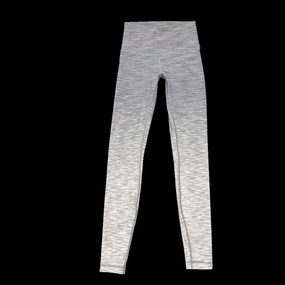 Lululemon Wunder Under High Rise Full Length Leggings Womens 4 Ombre Grey White - Picture 1 of 4